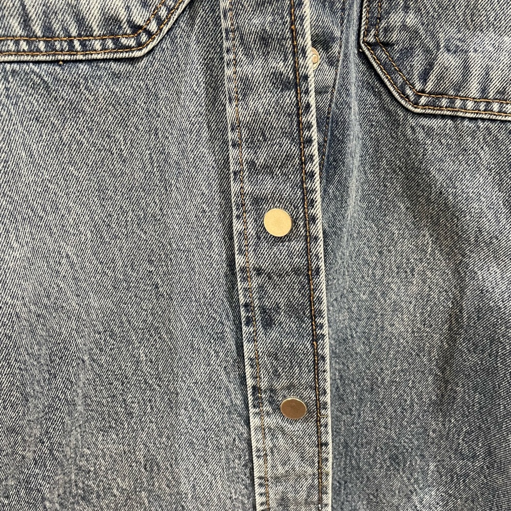 APIECE APART Oversized Denim Button Up Jacket Size Large - Picture 10 of 14